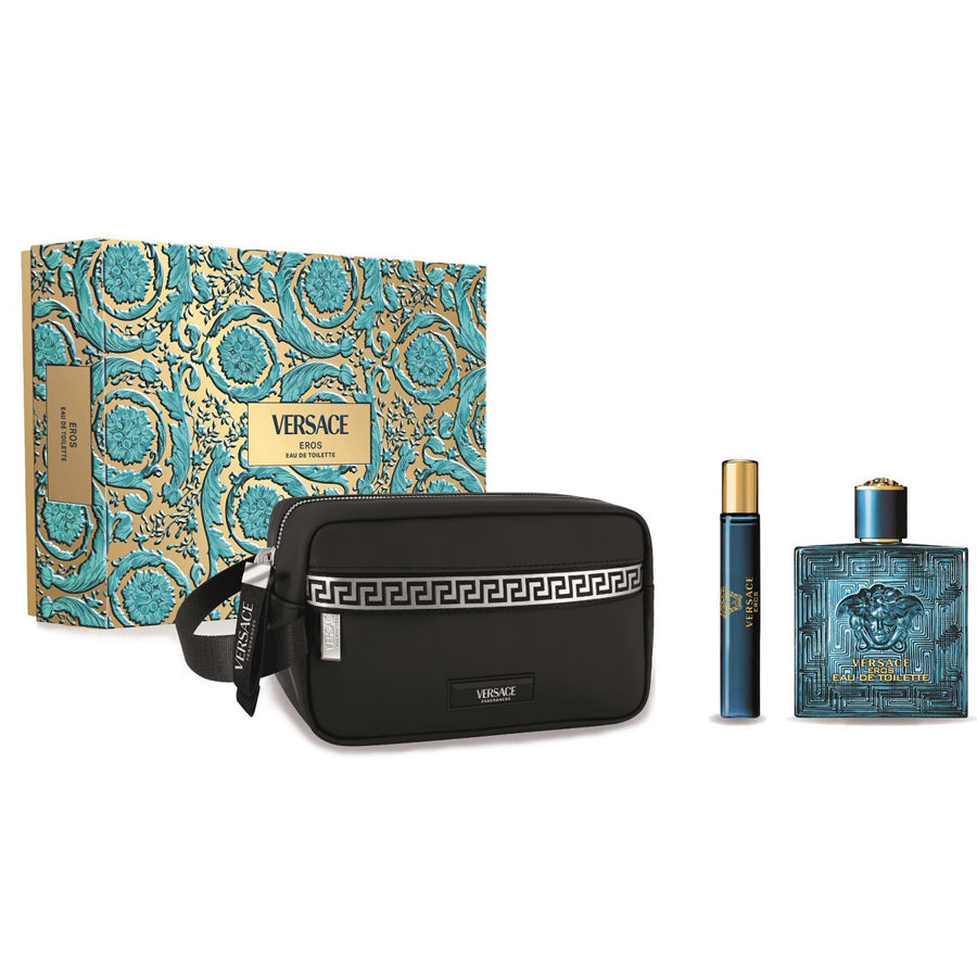 Versace Eros Eau De Toilette 3 Piece Gift Set